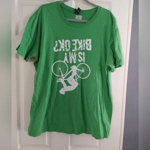 Anvil XL green bike Tshirt